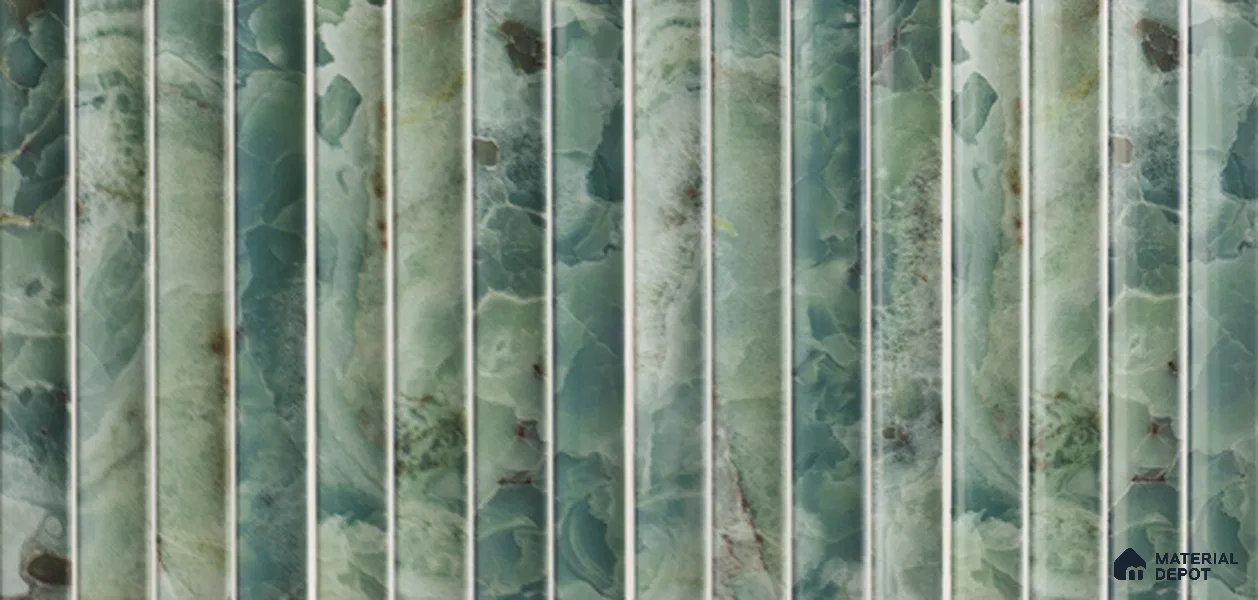 Faux Subway Wall Tile TL 05376 AN Miraq Amoretta Iron 2 ft x 1 ft Ceramic Glossy Finish - 9 mm | Suitable For Kitchen, Bathroom Walls and Backsplashes