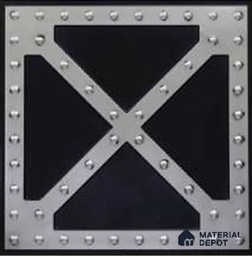 331 Antique Silver 2 ft x 2 ft Decorative Ceiling Tile - 6 mm
