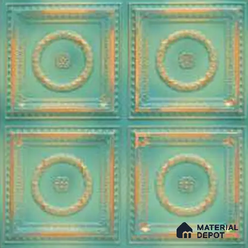 318 Vintage Tin 2 ft x 2 ft Decorative Ceiling Tile - 6 mm