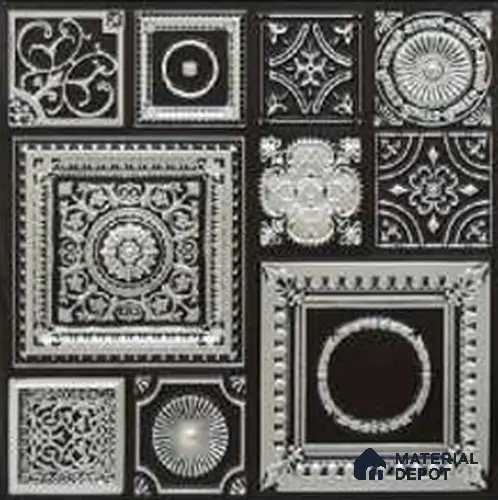 298 Antique Silver 2 ft x 2 ft Decorative Ceiling Tile - 6 mm