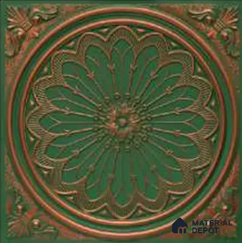 238 Patina Deep And Dark 2 ft x 2 ft Decorative Ceiling Tile - 6 mm
