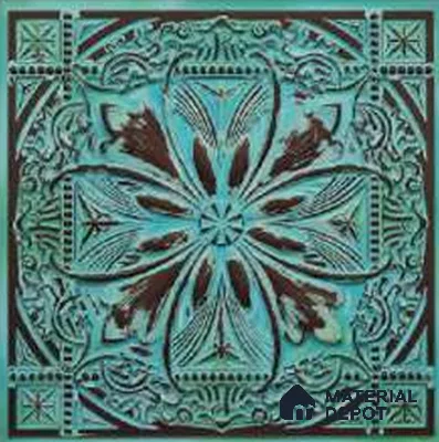 337 Medieval Blue 2 ft x 2 ft Decorative Ceiling Tile - 6 mm
