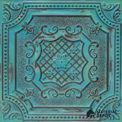 258 Medieval Blue 2 ft x 2 ft Decorative Ceiling Tile - 6 mm
