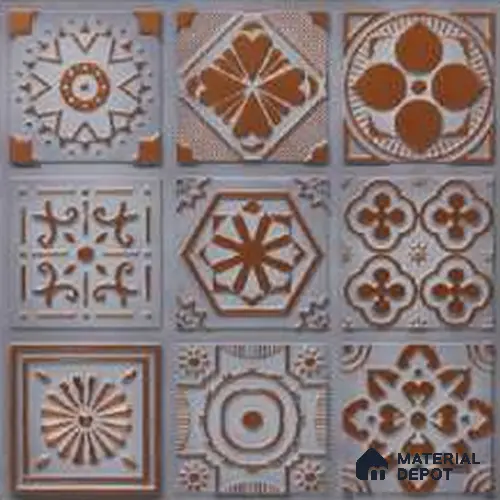 348 Royal Grey 2 ft x 2 ft Decorative Ceiling Tile - 6 mm