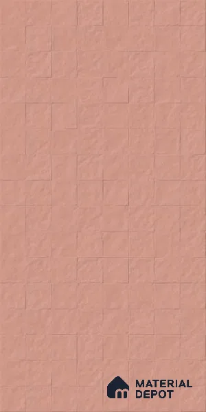 Full Body Zellige Punch Wall Tile TL 13221 BR Clay Rose 2 ft x 4 ft Matte Finish Porcelain Tile - 9 mm | Suitable for Dining