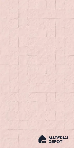 Full Body Zellige Punch Wall Tile TL 13221 BN Rose Veil 2 ft x 4 ft Matte Finish Porcelain Tile - 9 mm | Suitable for Bathroom