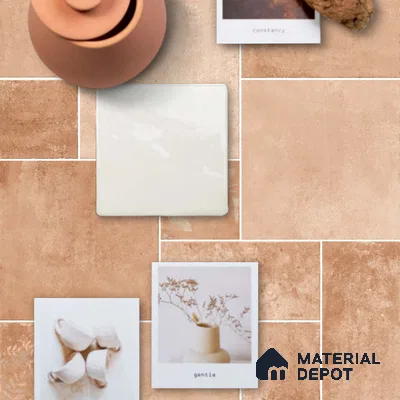 Stone Floor Tile TL 10110 B Modulo Clay 20 x 10 inch Matte Finish Vitrified Anti Skid Tile - 12 mm | Suitable For Balcony, Patio, Outdoor
