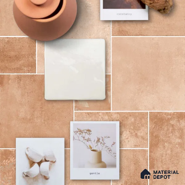 Stone Floor Tile TL 10110 B Modulo Clay 20 x 10 inch Matte Finish Vitrified Anti Skid Tile - 12 mm | Suitable For Balcony, Patio, Outdoor