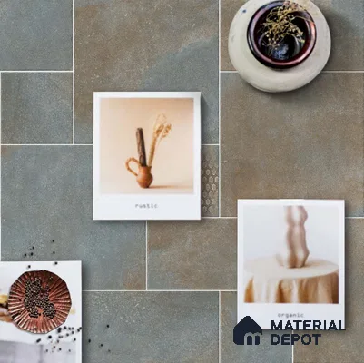 Stone Floor Tile TL 10107 B Modulo Thunder 20 x 10 inch Matte Finish Vitrified Anti Skid Tile - 12 mm | Suitable For Balcony, Patio, Outdoor