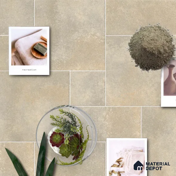 Stone Floor Tile TL 10109 B Modulo Earth 20 x 10 inch Matte Finish Vitrified Anti Skid Tile - 12 mm | Suitable For Balcony, Patio, Outdoor