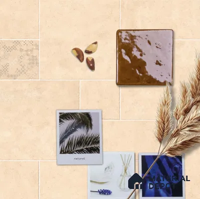 Stone Floor Tile TL 10105 B Modulo Sand 20 x 10 inch Matte Finish Vitrified Anti Skid Tile - 12 mm | Suitable For Balcony, Patio, Outdoor