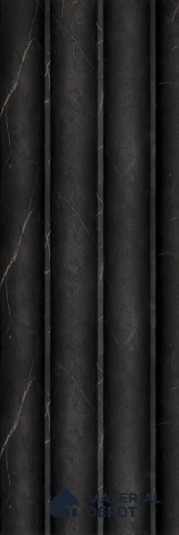 Black Marble Louver PN 05582 8 ft x 5 inch Charcoal Panel - 12 mm | Suitable for Feature Wall, TV Unit & Living Room | Width is Subjected to 5% Variation