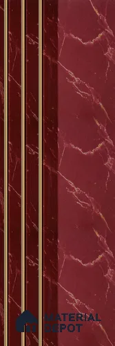 Red Marble Louver PN 05599 8 ft x 5 inch Charcoal Panel - 12 mm | Suitable for Feature Wall, TV Unit & Living Room | Width is Subjected to 5% Variation