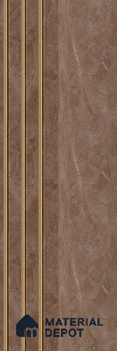 Brown Stone Louver PN 05600 8 ft x 5 inch Charcoal Panel - 12 mm | Suitable for Feature Wall, TV Unit & Living Room | Width is Subjected to 5% Variation