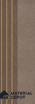 Brown Stone Louver PN 05601 8 ft x 5 inch Charcoal Panel - 12 mm | Suitable for Feature Wall, TV Unit & Living Room | Width is Subjected to 5% Variation