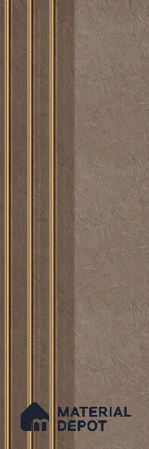 Brown Stone Louver PN 05601 8 ft x 5 inch Charcoal Panel - 12 mm | Suitable for Feature Wall, TV Unit & Living Room | Width is Subjected to 5% Variation