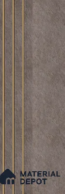 Brown Stone Louver PN 05602 8 ft x 5 inch Charcoal Panel - 12 mm | Suitable for Feature Wall, TV Unit & Living Room | Width is Subjected to 5% Variation
