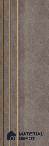 Brown Stone Louver PN 05602 8 ft x 5 inch Charcoal Panel - 12 mm | Suitable for Feature Wall, TV Unit & Living Room | Width is Subjected to 5% Variation