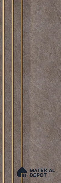 Brown Stone Louver PN 05602 8 ft x 5 inch Charcoal Panel - 12 mm | Suitable for Feature Wall, TV Unit & Living Room | Width is Subjected to 5% Variation