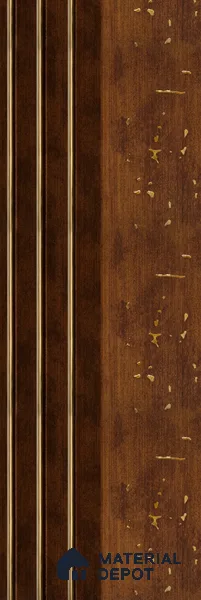 Brown Wooden Louver PN 05603 8 ft x 5 inch Charcoal Panel - 12 mm | Suitable for Feature Wall, TV Unit & Living Room | Width is Subjected to 5% Variation