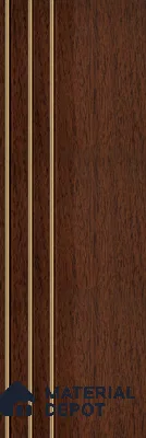 Brown Wooden Louver PN 05604 8 ft x 5 inch Charcoal Panel - 12 mm | Suitable for Feature Wall, TV Unit & Living Room | Width is Subjected to 5% Variation