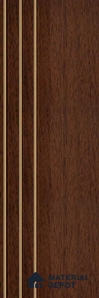 Brown Wooden Louver PN 05604 8 ft x 5 inch Charcoal Panel - 12 mm | Suitable for Feature Wall, TV Unit & Living Room | Width is Subjected to 5% Variation