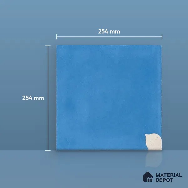 Athangudi Moroccan Floor Tile TL 10876 Pearl Finish 254 x 254 mm Center Concrete Tile - 18 mm