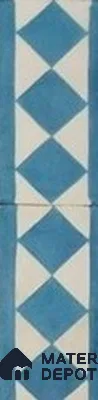 Athangudi Moroccan Floor Tile TL 10876 E Pearl Finish 127 x 254 mm Border Concrete Tile - 18 mm