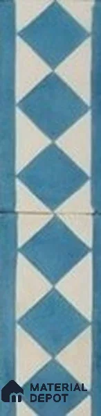 Athangudi Moroccan Floor Tile TL 10876 E Pearl Finish 127 x 254 mm Border Concrete Tile - 18 mm