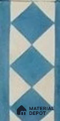Athangudi Moroccan Floor Tile TL 10876 E Pearl Finish 127 x 254 mm Border Concrete Tile - 18 mm