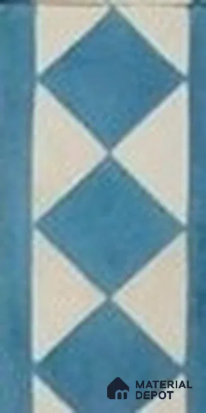 Athangudi Moroccan Floor Tile TL 10876 E Pearl Finish 127 x 254 mm Border Concrete Tile - 18 mm