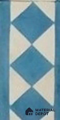 Athangudi Moroccan Floor Tile TL 10876 E Pearl Finish 127 x 254 mm Border Concrete Tile - 18 mm