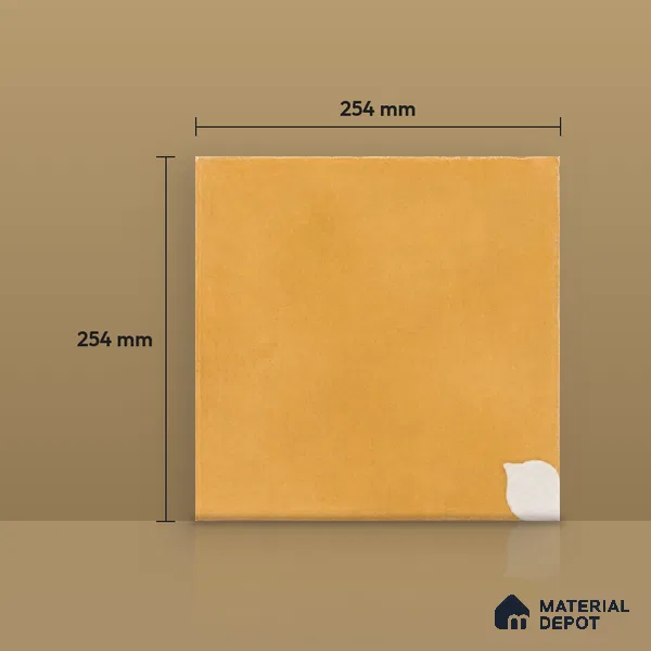 Athangudi Handmade Center Tile TL 10876 B Amber Petite Bloom 10 x 10 inch Concrete Pearl Finish - 18 mm | Suitable for Indoor Flooring in Living Room, Bedroom, Dining Area & Foyer