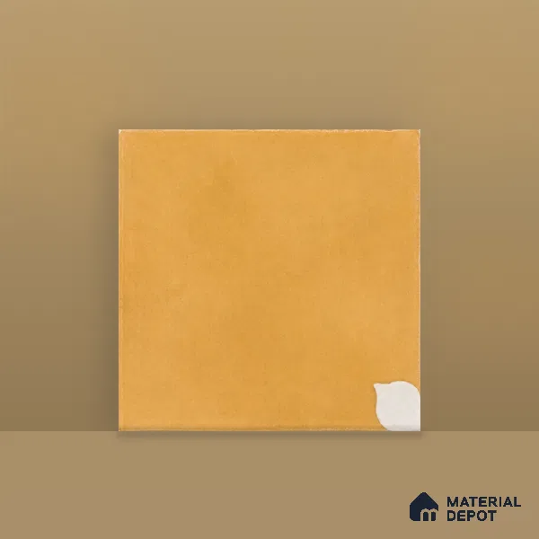 Athangudi Handmade Center Tile TL 10876 B Amber Petite Bloom 10 x 10 inch Concrete Pearl Finish - 18 mm | Suitable for Indoor Flooring in Living Room, Bedroom, Dining Area & Foyer
