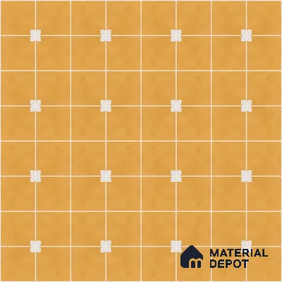 Athangudi Handmade Center Tile TL 10876 B Amber Petite Bloom 10 x 10 inch Concrete Pearl Finish - 18 mm | Suitable for Indoor Flooring in Living Room, Bedroom, Dining Area & Foyer