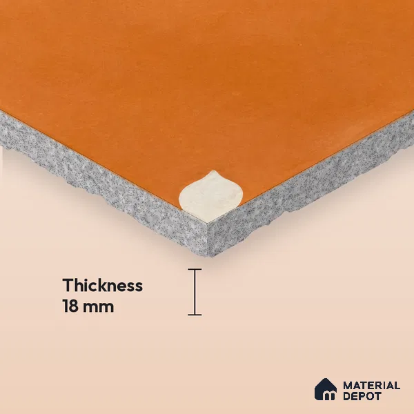 Athangudi Handmade Center Tile TL 10876 B Amber Petite Bloom 10 x 10 inch Concrete Pearl Finish - 18 mm | Suitable for Indoor Flooring in Living Room, Bedroom, Dining Area & Foyer