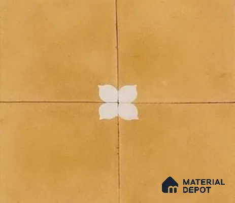 Athangudi Moroccan Floor Tile TL 10876 B Pearl Finish 254 x 254 mm Center Concrete Tile - 18 mm