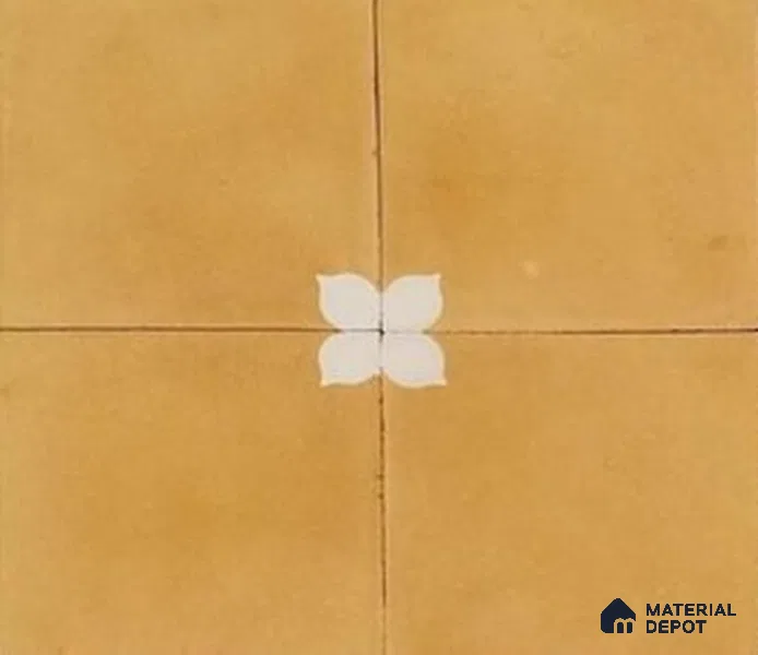 Athangudi Moroccan Floor Tile TL 10876 B Pearl Finish 254 x 254 mm Center Concrete Tile - 18 mm