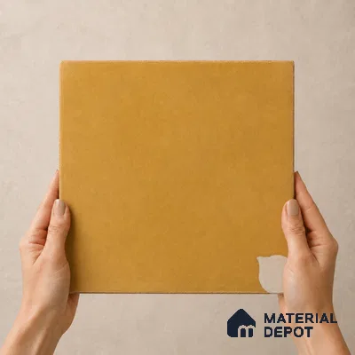 Athangudi Handmade Center Tile TL 10876 B Amber Petite Bloom 10 x 10 inch Concrete Pearl Finish - 18 mm | Suitable for Indoor Flooring in Living Room, Bedroom, Dining Area & Foyer