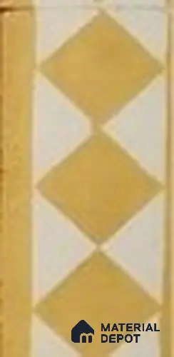 Athangudi Moroccan Floor Tile TL 10876 F Pearl Finish 127 x 254 mm Border Concrete Tile - 18 mm