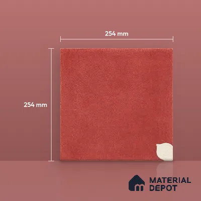 Athangudi Handmade Center Tile TL 10876 C Terracotta Petite Bloom 10 x 10 inch Concrete Pearl Finish - 18 mm | Suitable for Indoor Flooring in Living Room, Bedroom, Dining Area & Foyer