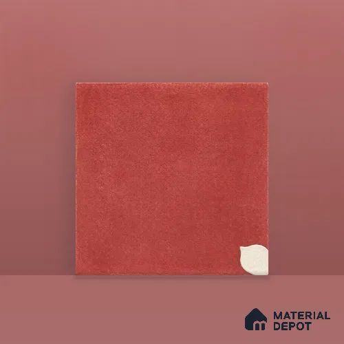 Athangudi Handmade Center Tile TL 10876 C Terracotta Petite Bloom 10 x 10 inch Concrete Pearl Finish - 18 mm | Suitable for Indoor Flooring in Living Room, Bedroom, Dining Area & Foyer