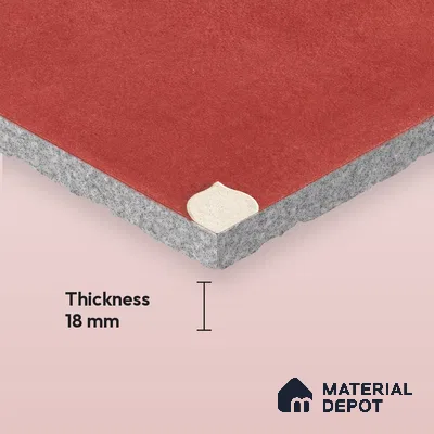 Athangudi Handmade Center Tile TL 10876 C Terracotta Petite Bloom 10 x 10 inch Concrete Pearl Finish - 18 mm | Suitable for Indoor Flooring in Living Room, Bedroom, Dining Area & Foyer