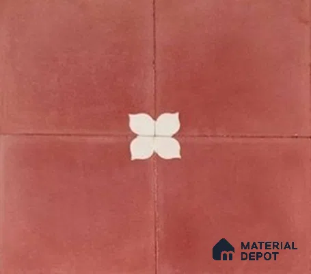 Athangudi Moroccan Floor Tile TL 10876 C Pearl Finish 254 x 254 mm Center Concrete Tile - 18 mm
