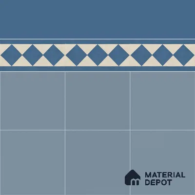 Athangudi Moroccan Floor Tile TL 10876 E Pearl Finish 127 x 254 mm Border Concrete Tile - 18 mm