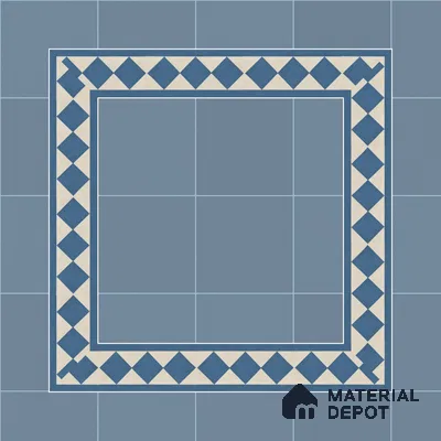 Athangudi Moroccan Floor Tile TL 10876 E Pearl Finish 127 x 254 mm Border Concrete Tile - 18 mm
