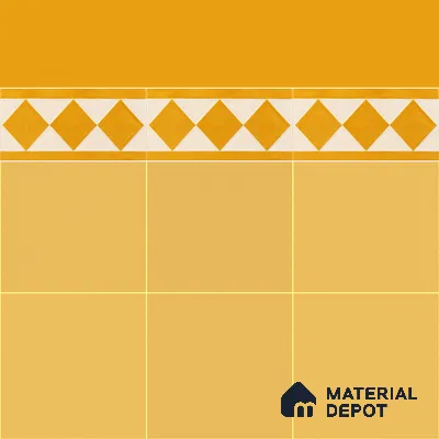 Athangudi Moroccan Floor Tile TL 10876 F Pearl Finish 127 x 254 mm Border Concrete Tile - 18 mm