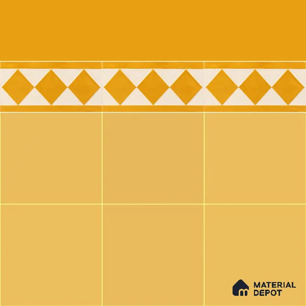 Athangudi Moroccan Floor Tile TL 10876 F Pearl Finish 127 x 254 mm Border Concrete Tile - 18 mm