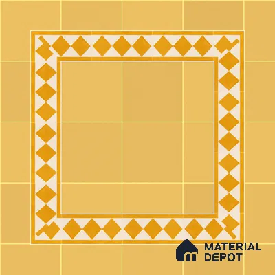 Athangudi Moroccan Floor Tile TL 10876 F Pearl Finish 127 x 254 mm Border Concrete Tile - 18 mm