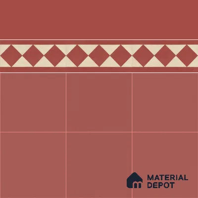 Athangudi Moroccan Floor Tile TL 10876 G Pearl Finish 127 x 254 mm Border Concrete Tile - 18 mm